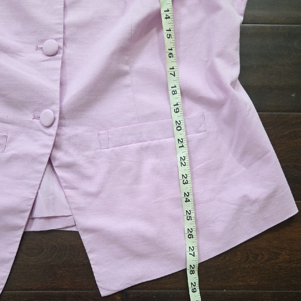 Future Colective Jenee Naylor Lavender Sleeveless Button-Up Vest - Picture 7 of 12
